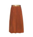 Gucci Pleated Suede Skirt