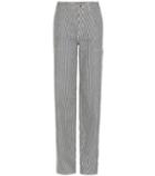 Chlo Striped Cotton Trousers