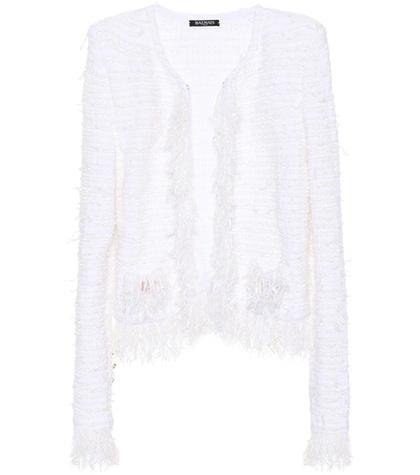 Balmain Fringed Tweed Jacket