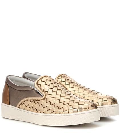 Vetements Dodger Intrecciato Leather Sneakers