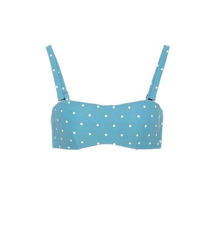 Bottega Veneta Polka-dot Bandeau Bikini Top