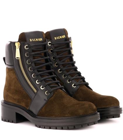 Balmain Army Ranger Suede Ankle Boots