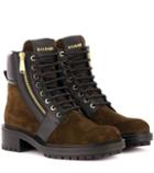 Balmain Army Ranger Suede Ankle Boots
