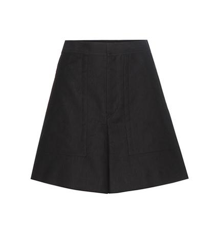 Michael Kors Collection Satia Cotton And Linen-blend Shorts