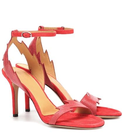 Isabel Marant Allistee Embossed Leather Sandals