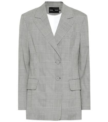 Proenza Schouler Checked Stretch Wool Blazer
