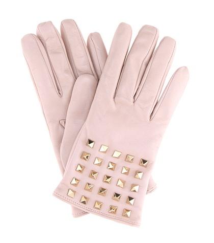 She Made Me Rockstud Cashmere-lined Leather Gloves