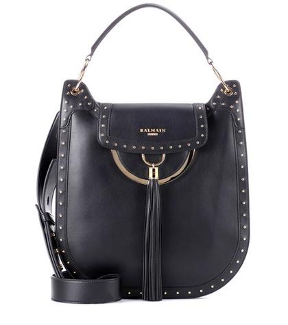 Balmain Leather Shoulder Bag