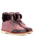 Calvin Klein 205w39nyc Lucy Shearling-trimmed Ankle Boots