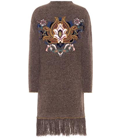 Etro Embellished Wool And Cashmere Dress