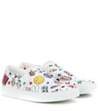 Alexa Chung For Ag All Over Wink Leather Slip-on Sneakers