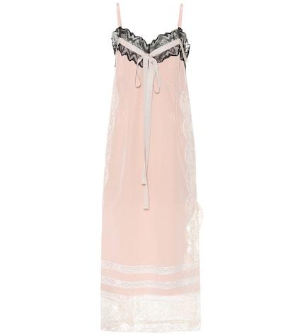 Coach Lace-trimmed Silk Slip Dress