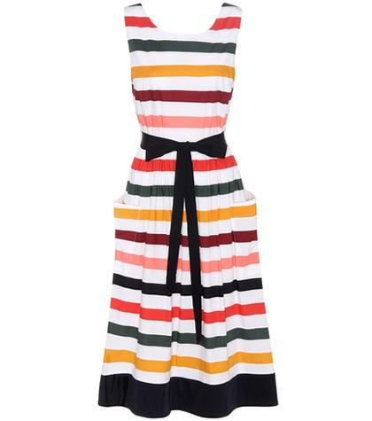 Carolina Herrera Striped Cotton Dress