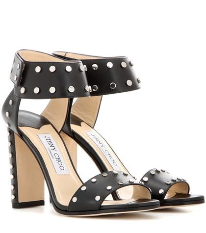 Jimmy Choo Veto 100 Embellished Leather Sandals