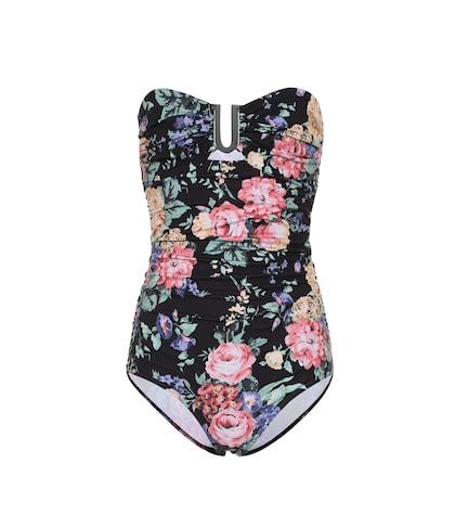 Zimmermann Allia Floral Bandeau Swimsuit
