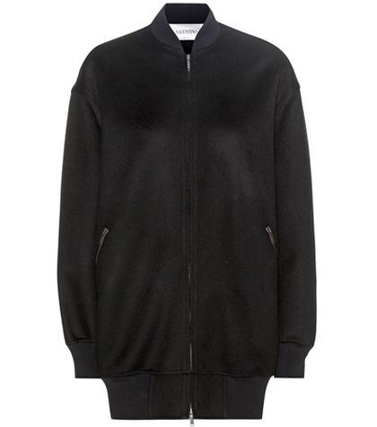 Valentino Wool And Cashmere Bomber Jacket