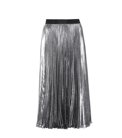Prada Metallic Pleated Skirt