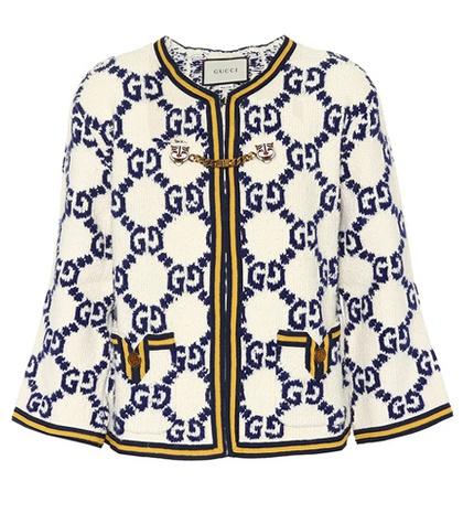 Gucci Wool, Silk And Linen Cardigan