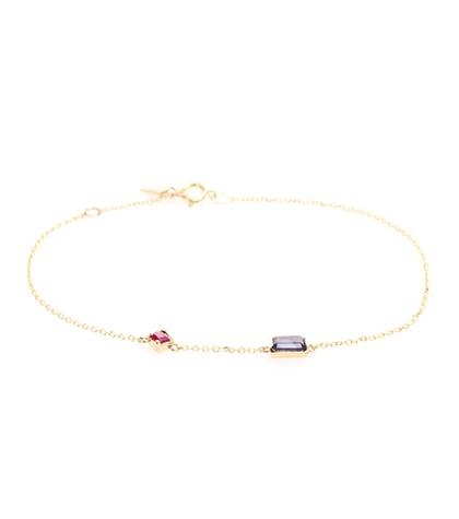 Loren Stewart Scarlet Orbital Ruby And Iolite Gold Bracelet