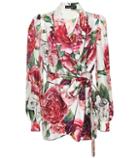 Dolce & Gabbana Floral Silk Wrap Jacket