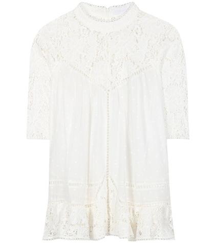 Zimmermann Caravan Embroidered Smock Top