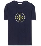 Tory Burch Demi Embroidered Cotton T-shirt
