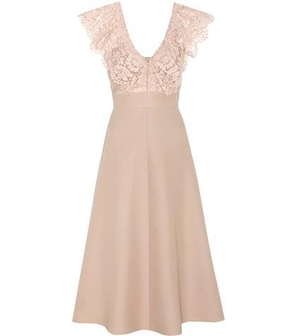 Valentino Wool And Silk Lace Dress