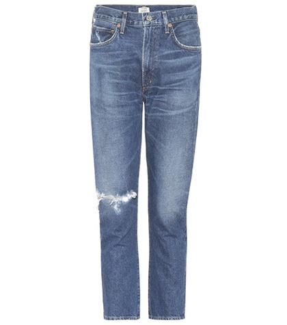 Emilio Pucci Beach Dree Crop High Rise Slim Straight Jeans