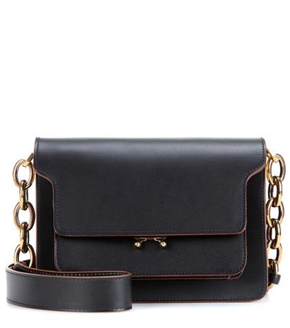 Marni Trunk Medium Leather Shoulder Bag