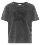 Saint Laurent Embroidered Cotton T-shirt