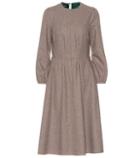 Rochas Checked Wool-blend Midi Dress