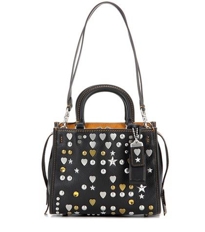 Coach Rogue Embellished Leather Shoulder Bag