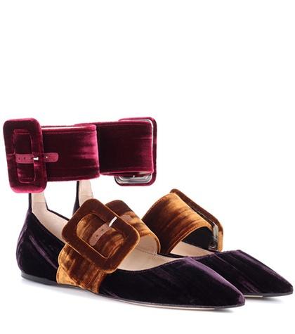 Alexander Mcqueen Mafle Velvet Flats