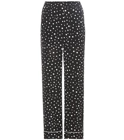 Dolce & Gabbana Polka-dot Silk Trousers