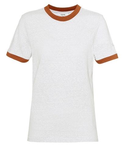 Ganni Carvey Cotton-blend T-shirt