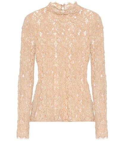 Helmut Lang Stretch-cotton Lace Top