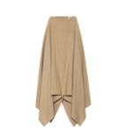 Salvatore Ferragamo Asymmetrical Linen And Silk Skirt