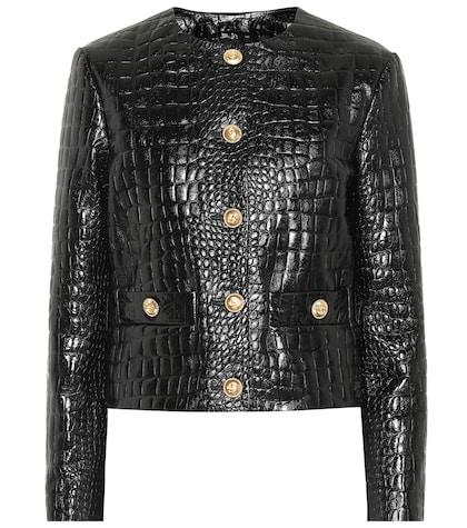 Saint Laurent Embossed Leather Jacket