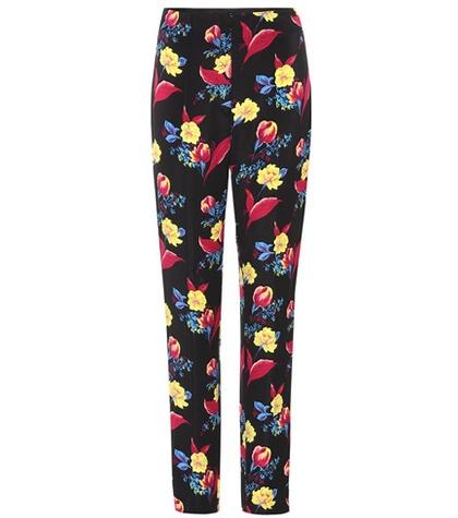 Diane Von Furstenberg Floral-printed High-waisted Trousers