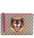 Gucci Gg Supreme Embroidered Pouch
