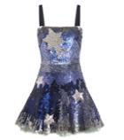Valentino Crystal-embellished Sequinned Silk Mini Dress