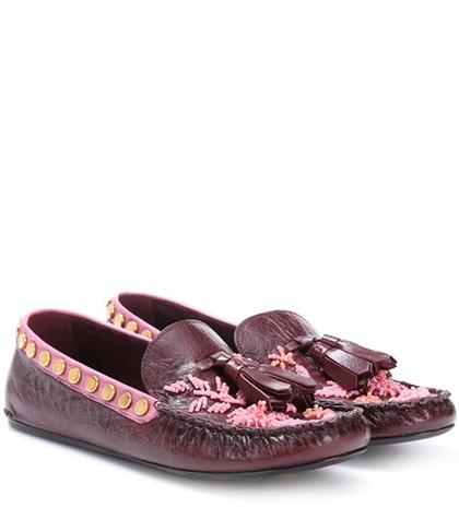 Roger Vivier Exclusive To Mytheresa.com – Embellished Leather Moccasins