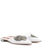 Rochas Embellished Leather Slippers