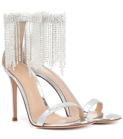 Gianvito Rossi Jasmine 105 Metallic Leather Sandals