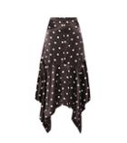 Ganni Polka-dot Satin Skirt