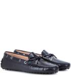 Tod's Heaven New Lacetto Embossed Leather Loafers