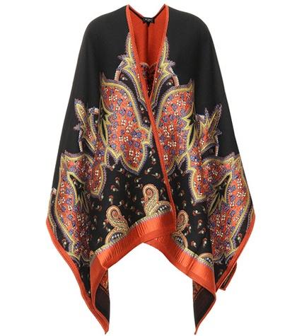Etro Paisley Wool-blend Poncho
