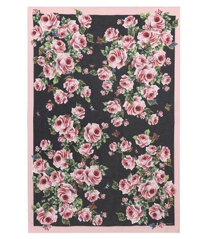 Dolce & Gabbana Floral-printed Cashmere-blend Scarf