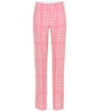 Victoria Beckham Plaid Wide-leg Trousers