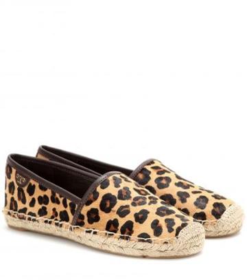 Tory Burch Mckenzie Pony-hair Leopard-print Espadrilles